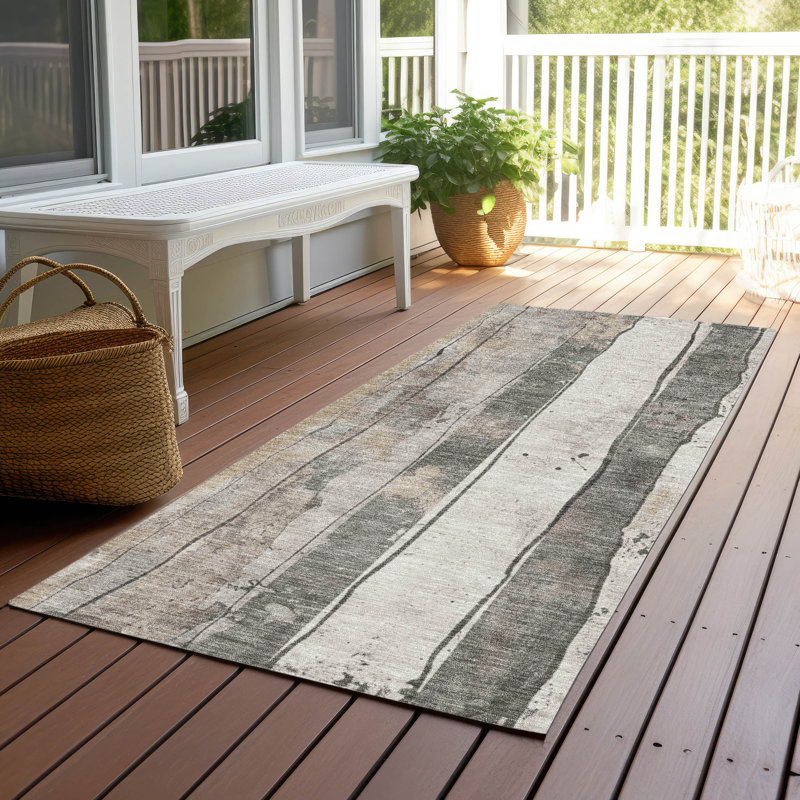 Tapis intérieur / extérieur lavable à la machine Xhevrie, Tapis de couloir 2 pi 3 po x 7 pi 6 po
