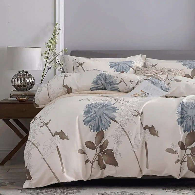 Housse de couette fleur simple, Édredon simple