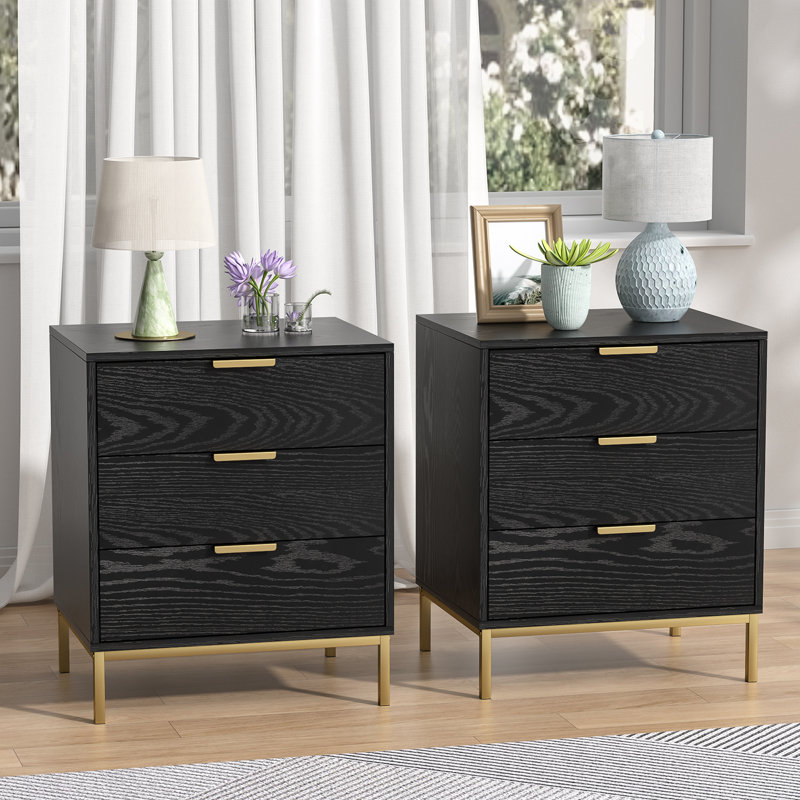 Black Nightstand  (set of 2)