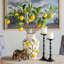 Accent Ceramic Vase With Vibrant Yellow Lemon Accents