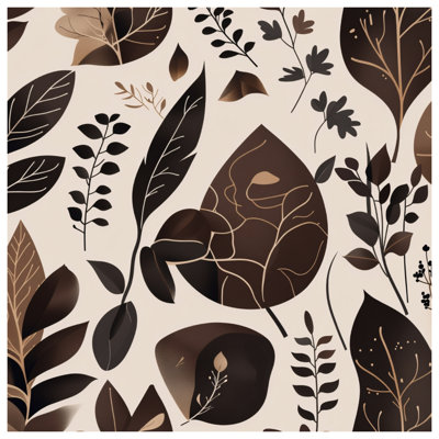Botanical Leaf Illustration Quilted Bedspread All Sizes
