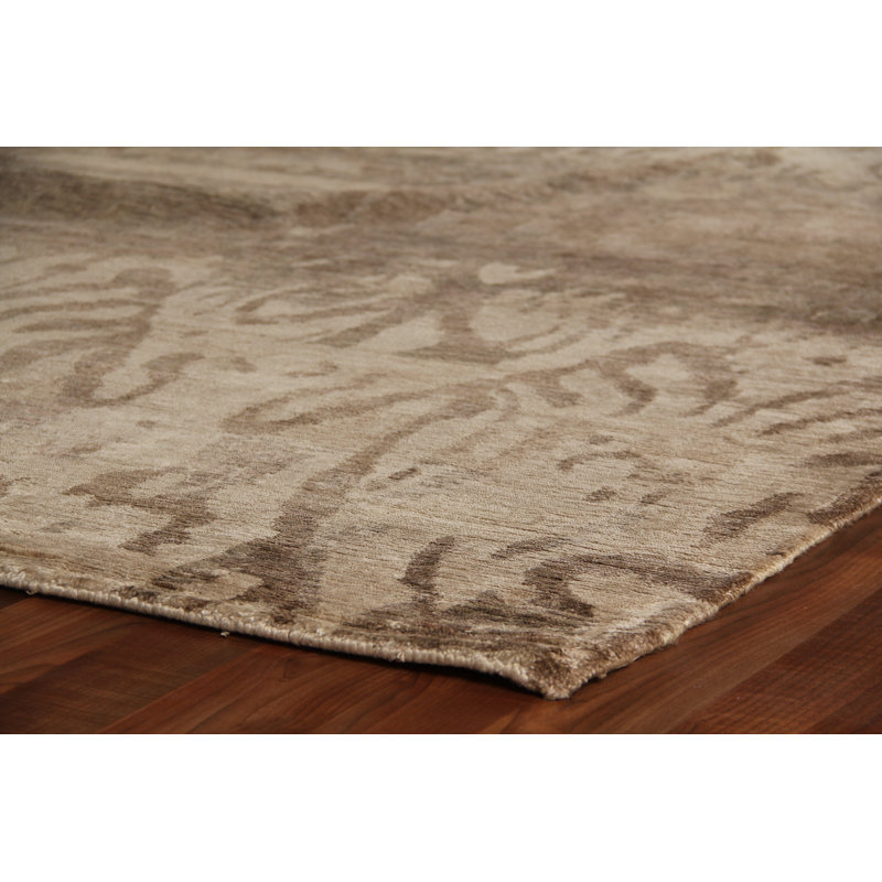 Antique'd Damask Area Rug, Rectangle 14' x 18'
