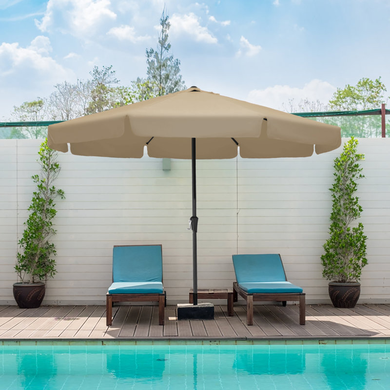Parasol de patio drapé, Beige