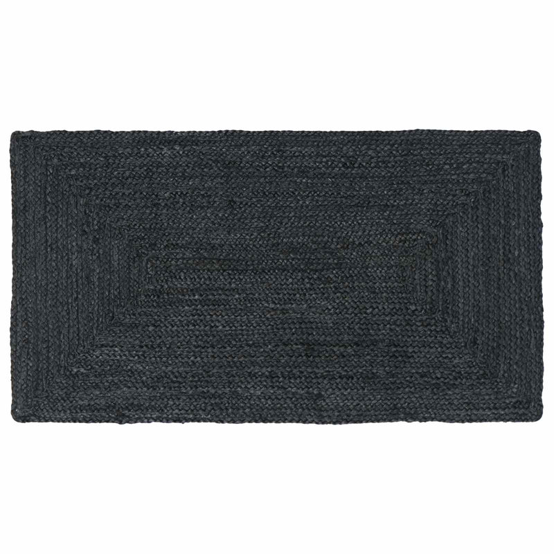 Solid Colour Hand Braided Area Rug, Rectangle 60 x 110 cm