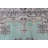 Authentic Vintage Turkish Oushak Rug - Small Green Bath Mat for Entry in Boho Style