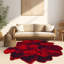 Tapis à motif floral rouge Kunzler-349811045