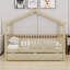 Wooden house bed with trundle