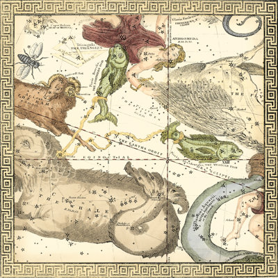 Zodiac Chart III - Wrapped Canvas Print