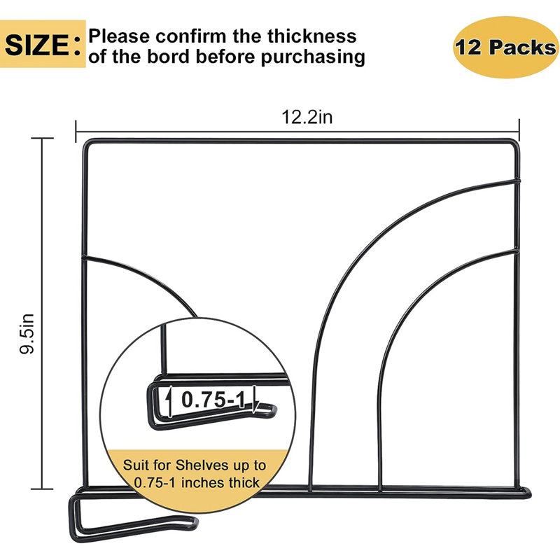 Mackall Metal Size Dividers, Black