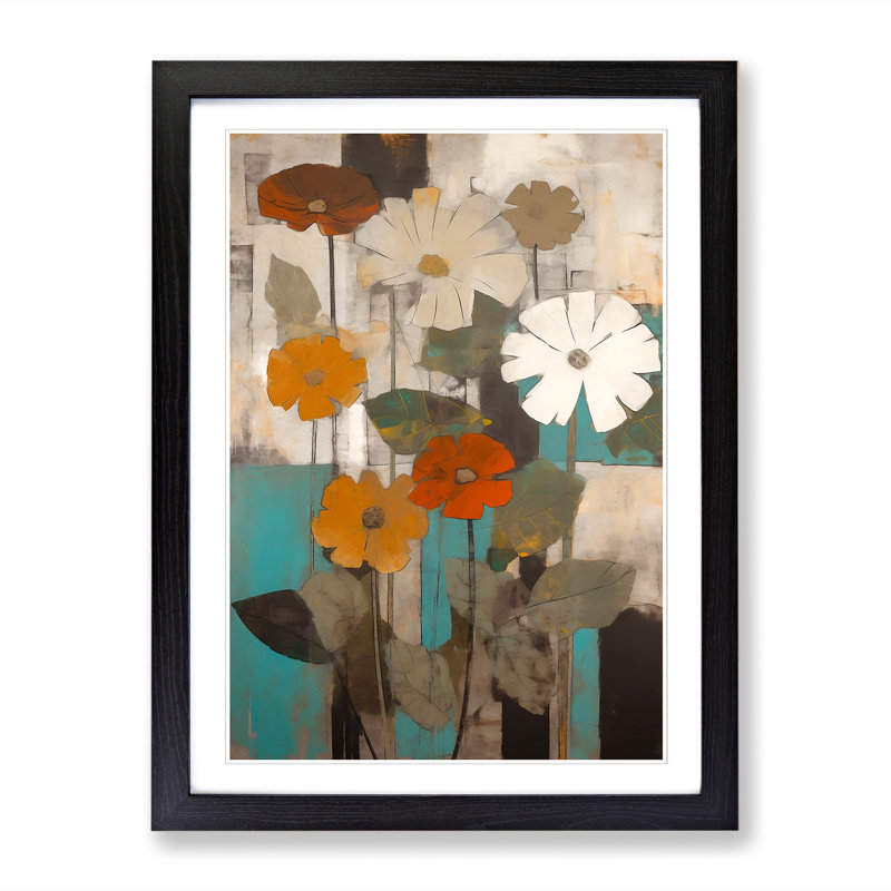 Flowers Mid Century Vol.2 - Framed Print