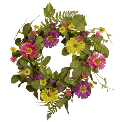 22" Spring Flowers Wreath