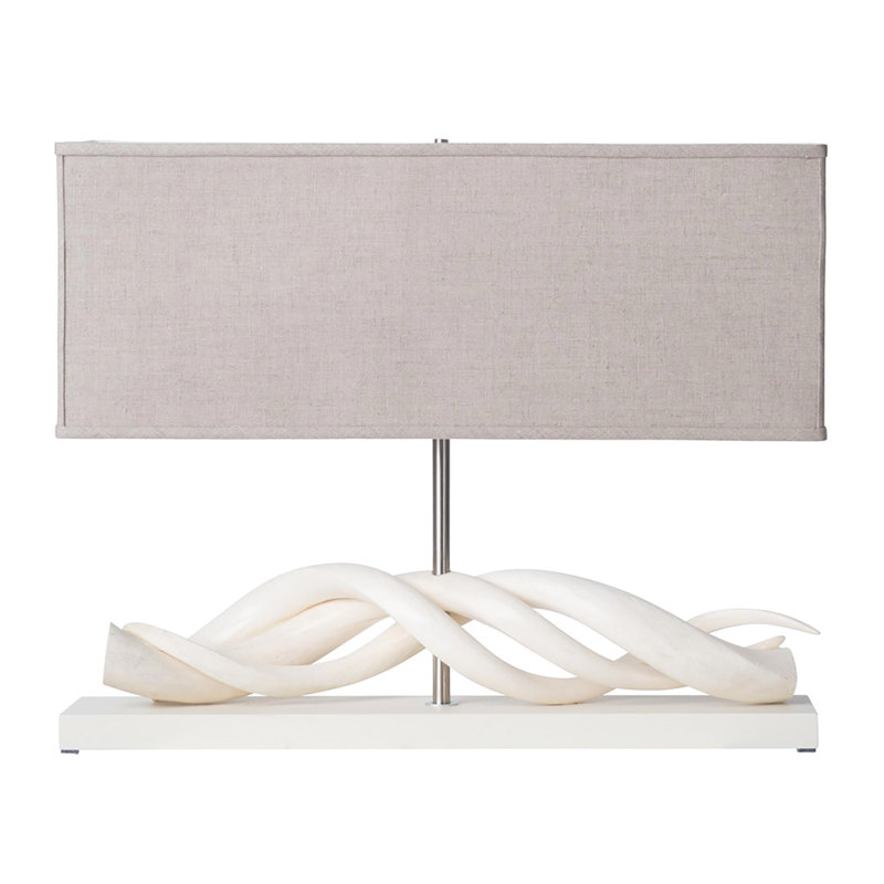 21" Horn Console Lamp - Cream Base
