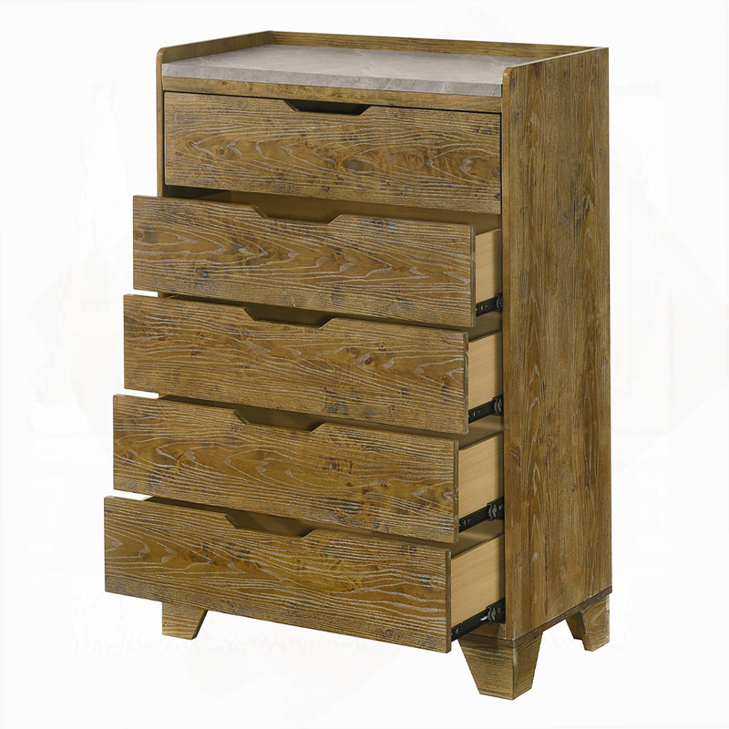 Commode verticale avec 5 tiroirs de rangement pour la chambre à coucher