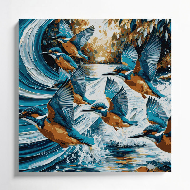 Art mural sur toile gris, H 16 po x l 16 po