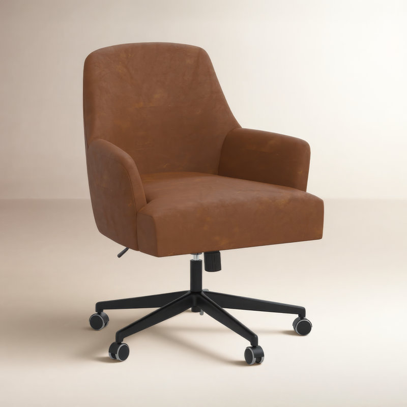 Wiese Task Chair, Faux Leather, Sonoran Saddle Brown