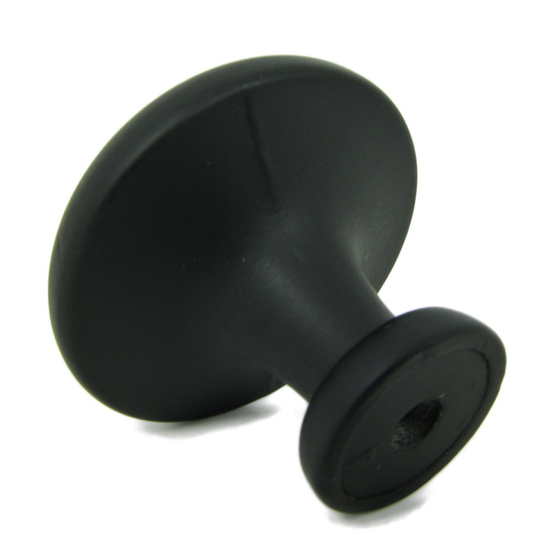 Leaf 1 1/4" Diameter Mushroom Knob Multipack, Matte Black