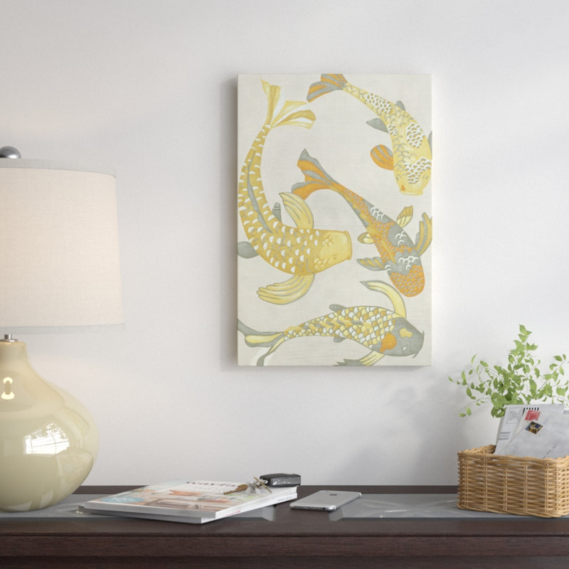 « golden koi i », impression sur toile, H 60 po x l 40po x P 1,5 po, Toile tendue, Pas de tapis