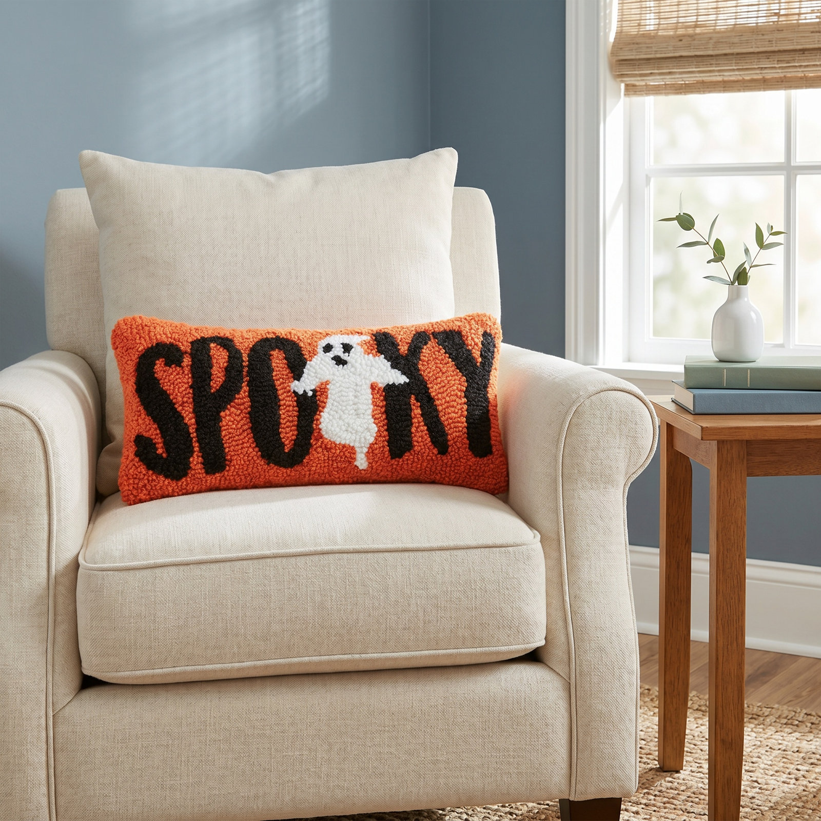 12" x 6" Spooky Ghost Throw Pillow