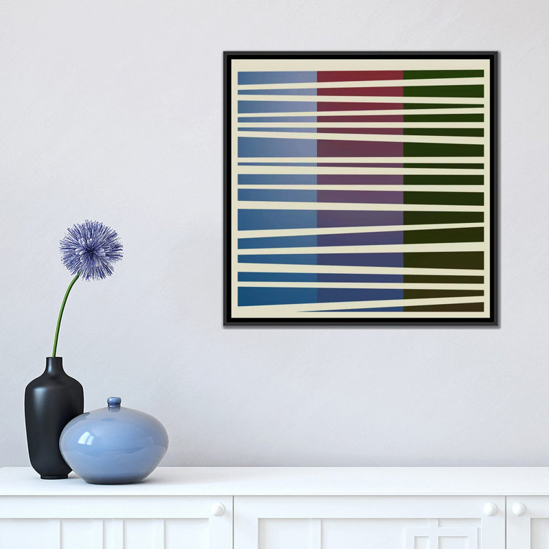 Albree Modern Dusk Concept, impression sur toile, H 18 po x l 18 po x P 1,5 po, Toile avec cadre noir, Pas de tapis