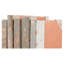 5 Piece Hide Metallic Decorative Book Set