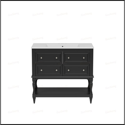 36"Freestanding Bathroom Vanity Cabinet With Undermount Ceramic Sink