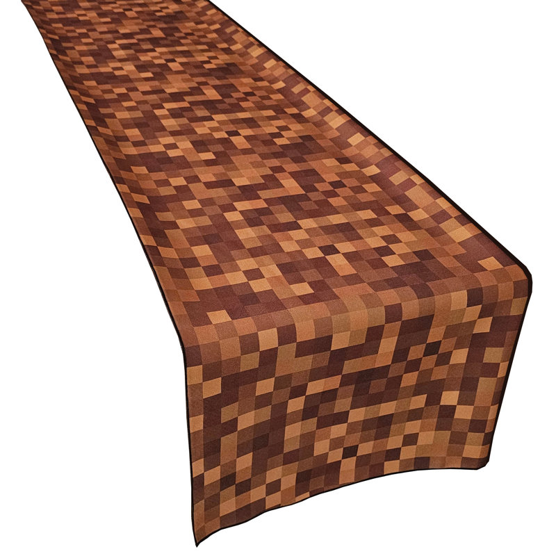 Chemin de table Popeline, 12 po x 120 po, Brun