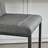 Gray Faux Leather Bar Stool With Vertical Tufted Backrest - Sturdy Black Metal Frame Counter Height Seating With Footrest For Kitchen Island, Home Bar & Dining Space,2 Sets-1306380811