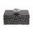 Crystal And Stone Embellished Glass Jewelry Box With MDF Durability - Elegant Storage Solution For Your Treasures