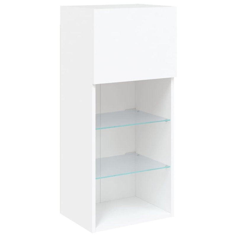 Bahareh Unfinished TV Stand for TVs up to 24", White, 35.4"H x 15.9"W x 11.8"L