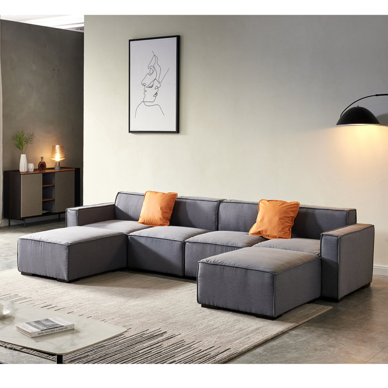 Modern Sofa Modular U Shape Sectional Fabric Sofa
