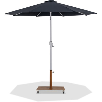 Parasol de patio en tissu / aluminium avec base Chavelle