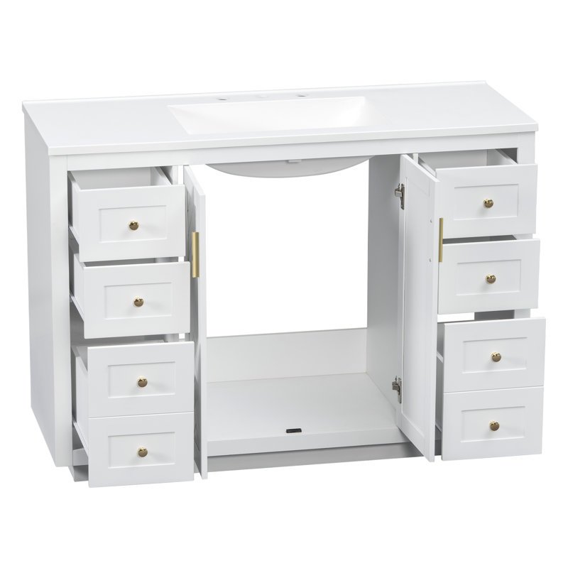 Salle de bain en MDF, Blanc
