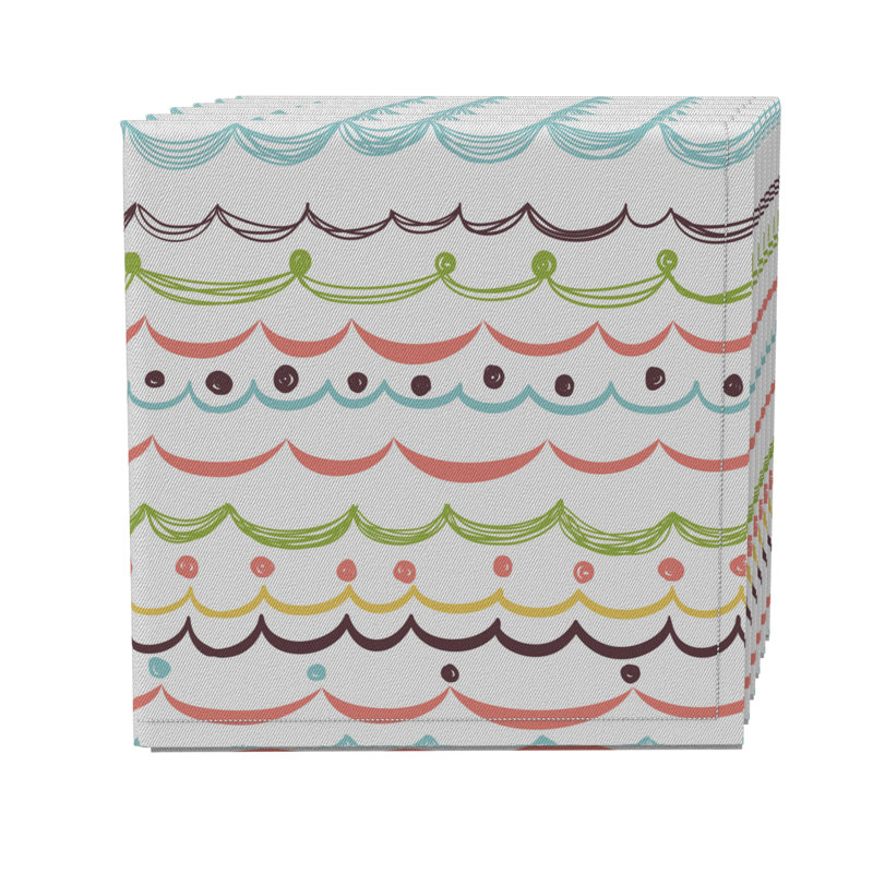 Cotton Twill Abstract Square Napkin