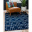 Glam Blue/White Rug-842920199