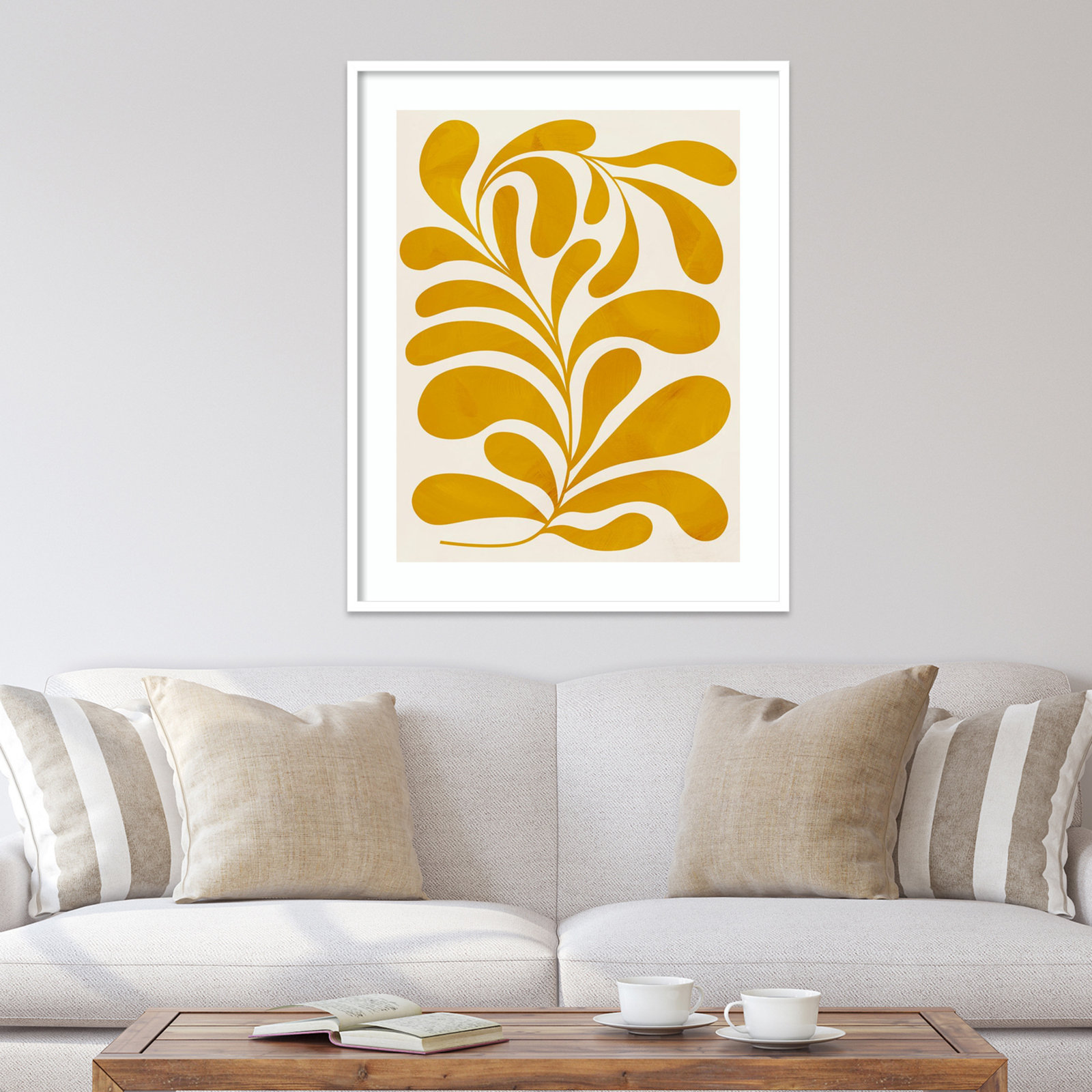Goldenrod II by Grace Popp, White, 41" H x 33" W x 1" D