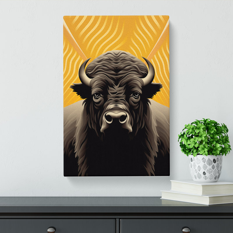 Bison - Wrapped Canvas, 76cm H x 50cm W x 3cm D