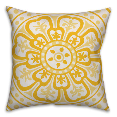 Housse de coussin carrée & insert médaillon 