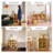 Bomeda 3-Tier Bookshelf Open Shelf Bookcase, Yellow-464077340-464077341