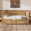 Lit de jour en rotin de style traditionnel avec 2 tiroirs pour un espace limité, chambre d'amis, aucun sommier nécessaire