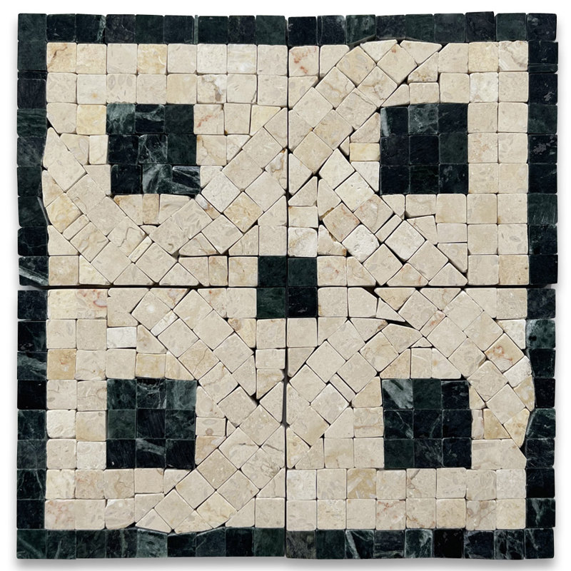 Carreau de mosaïque en marbre Carrara pour mur et plancher 3,5 po x 3,5 po Carrara