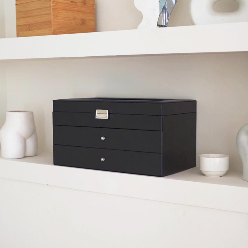 Organisateur de rangement pour lunettes de soleil à 3 couches, boîte de lunettes de soleil en cuir à 18 fentes Étuis à lunettes à paires multiples