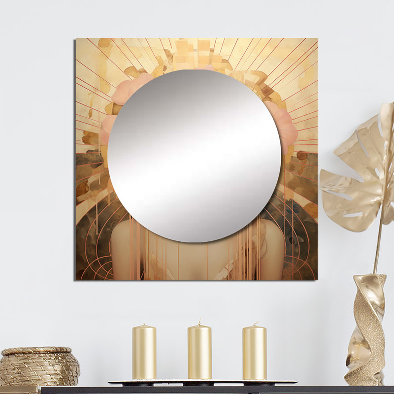 Hortensa - Miroir carré pour femme, 29 po x 29 po