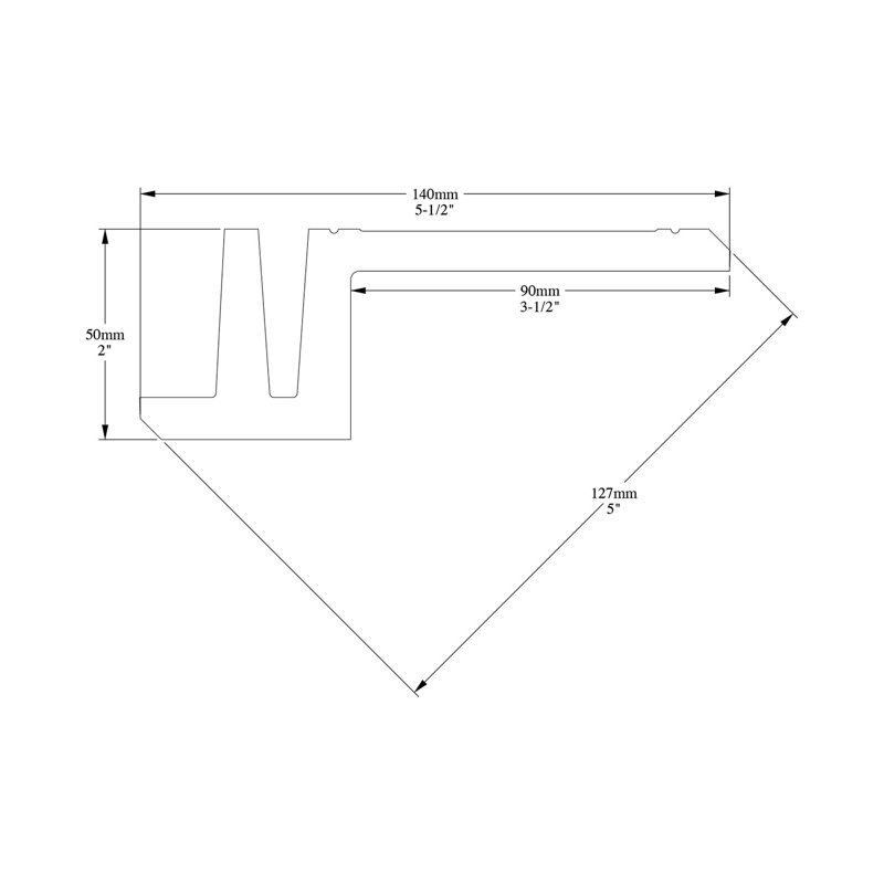 5-1/2 in x 2 in x 78-3/4 in Primed White Plain Polyurethane Crown Moulding