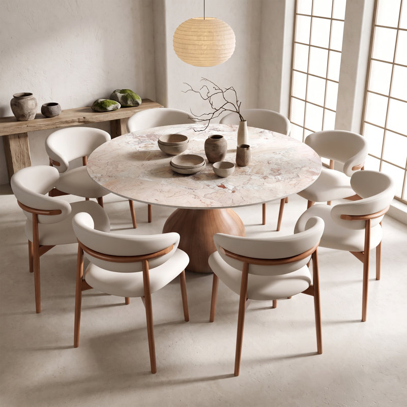 Mid-Century Modern Farmhouse, H 29,5 po x L 59 po x l 59 po, Romantic Garden