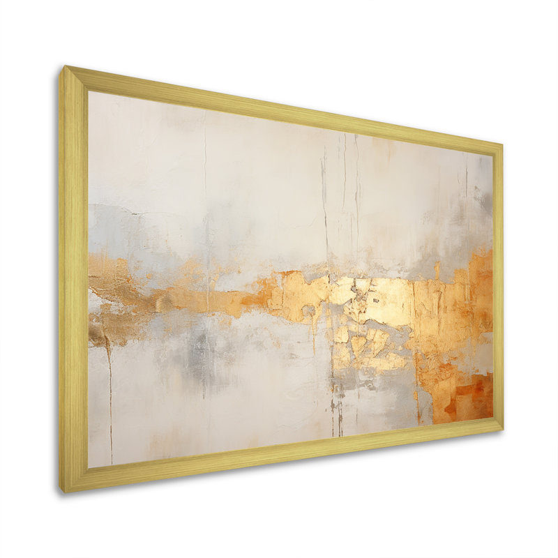 «Western Bliss I» sur toile, Cadre doré simple, H 24 po x l 32 po x P 1 po