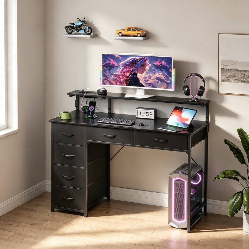 L-Shaped MDF Computer Desk