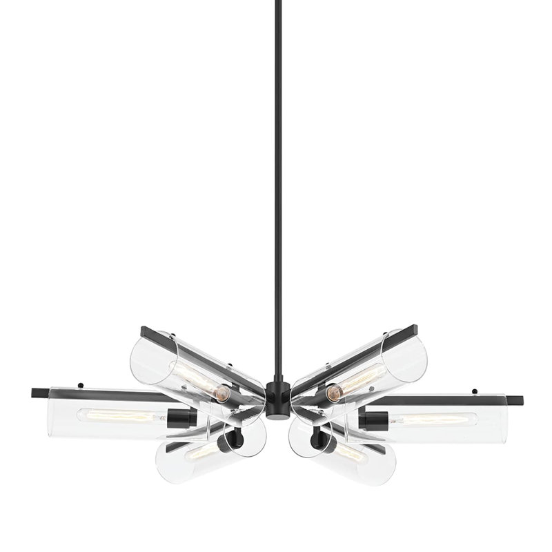 Lustre de sphère spoutnik 6 lumières Petrone, Noir doux
