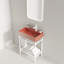 Ensemble de meuble-lavabo autoportant de 23,62 po avec lavabo en céramique, lavabo console sur pied, lavabo rectangulaire en céramique brillant sans robinet, pieds en métal ouverts, tablettes de rangement-1978879737-1978879733