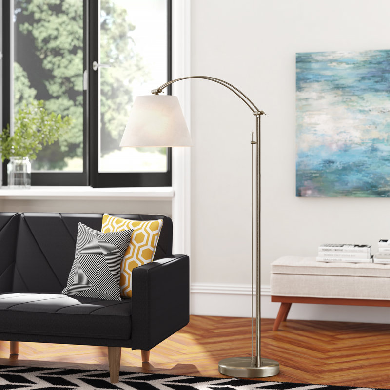 Naiya 61'' Arched Floor Lamp, White