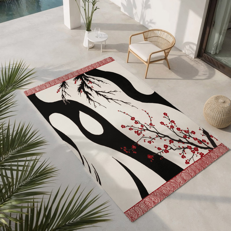 Tapis intérieur et extérieur Blossom Drift, Rectangle 1 pi 6 po x 2 pi 6 po